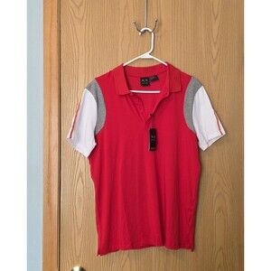 Armani Exchange A/X Mens Polo Shirt New With Tag Color Red Size Large